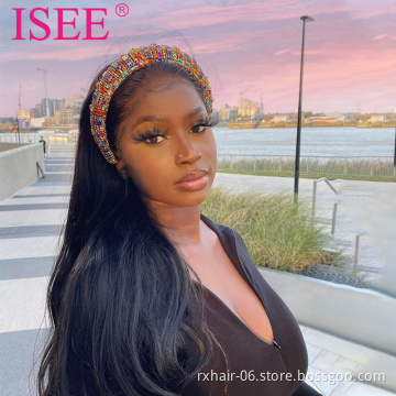 Cheap Price Virgin Cuticle Aligned Kinky Curly Headband Wigs For Black Women Natural Water Wave Headband Wigs Human Hair